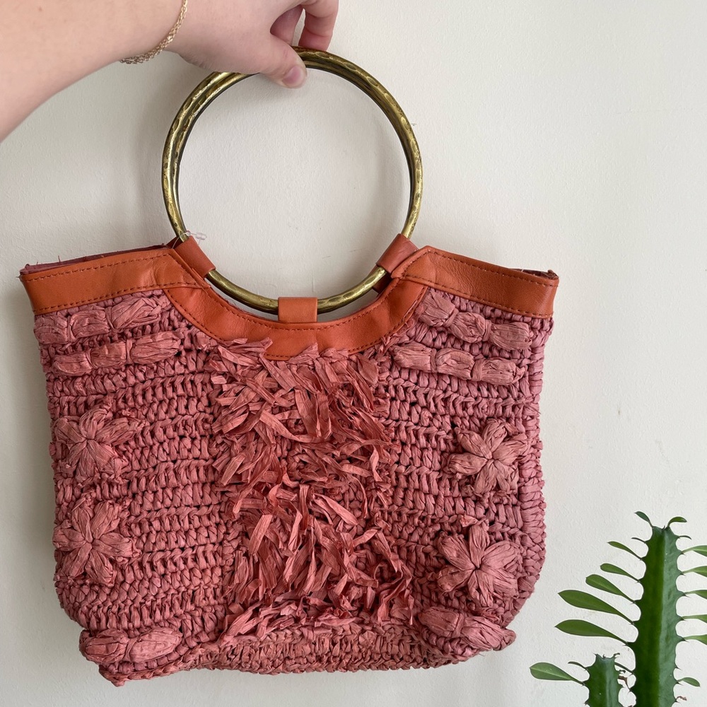 Anthropologie Purse with Gold Bangles